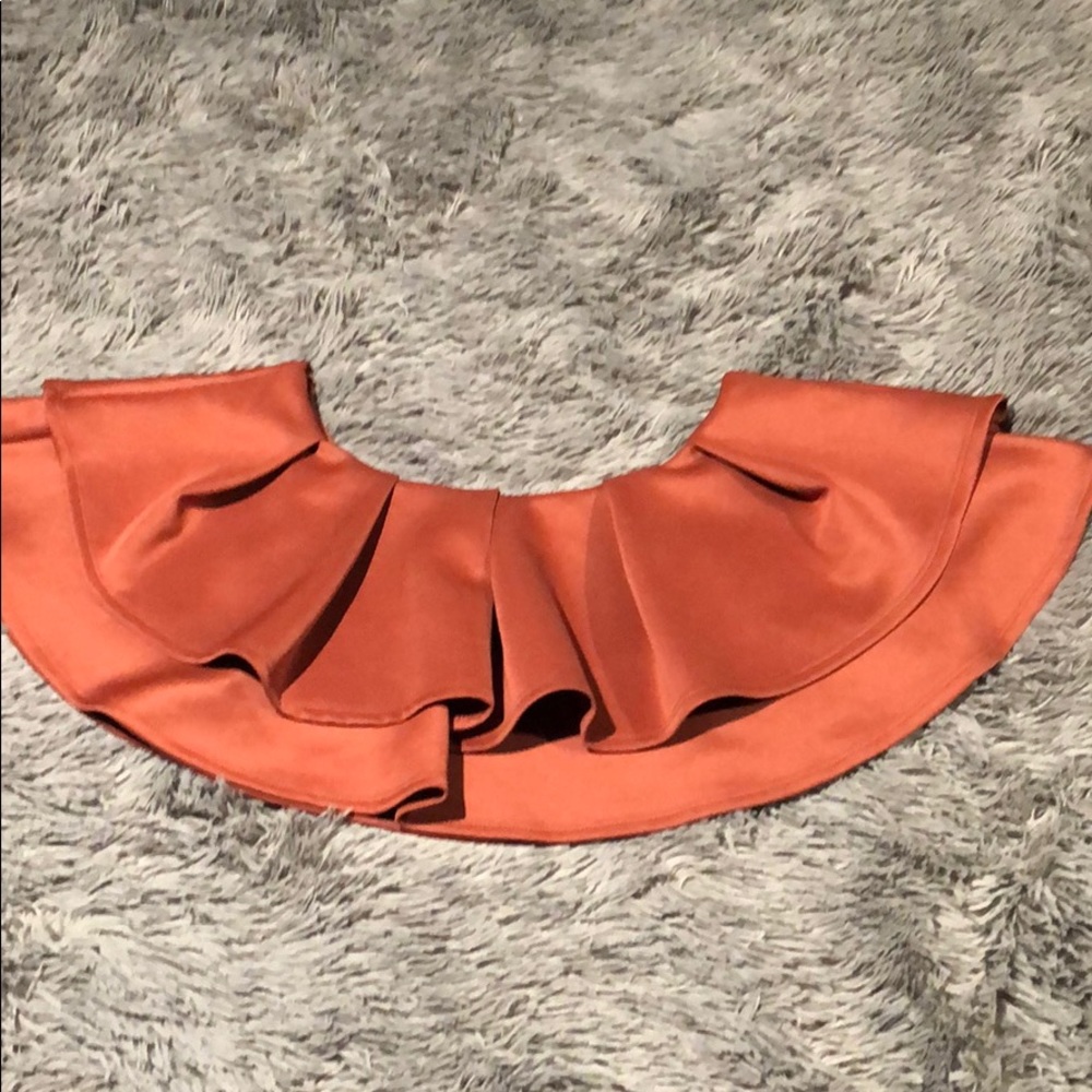 Burnt Orange Off the shoulder crop top